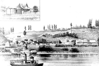 Photo of an etching of Fulton Park