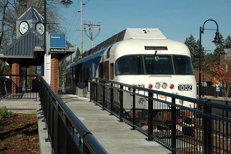 WES (Westside Express Service) Commuter Rail at the Tualatin station