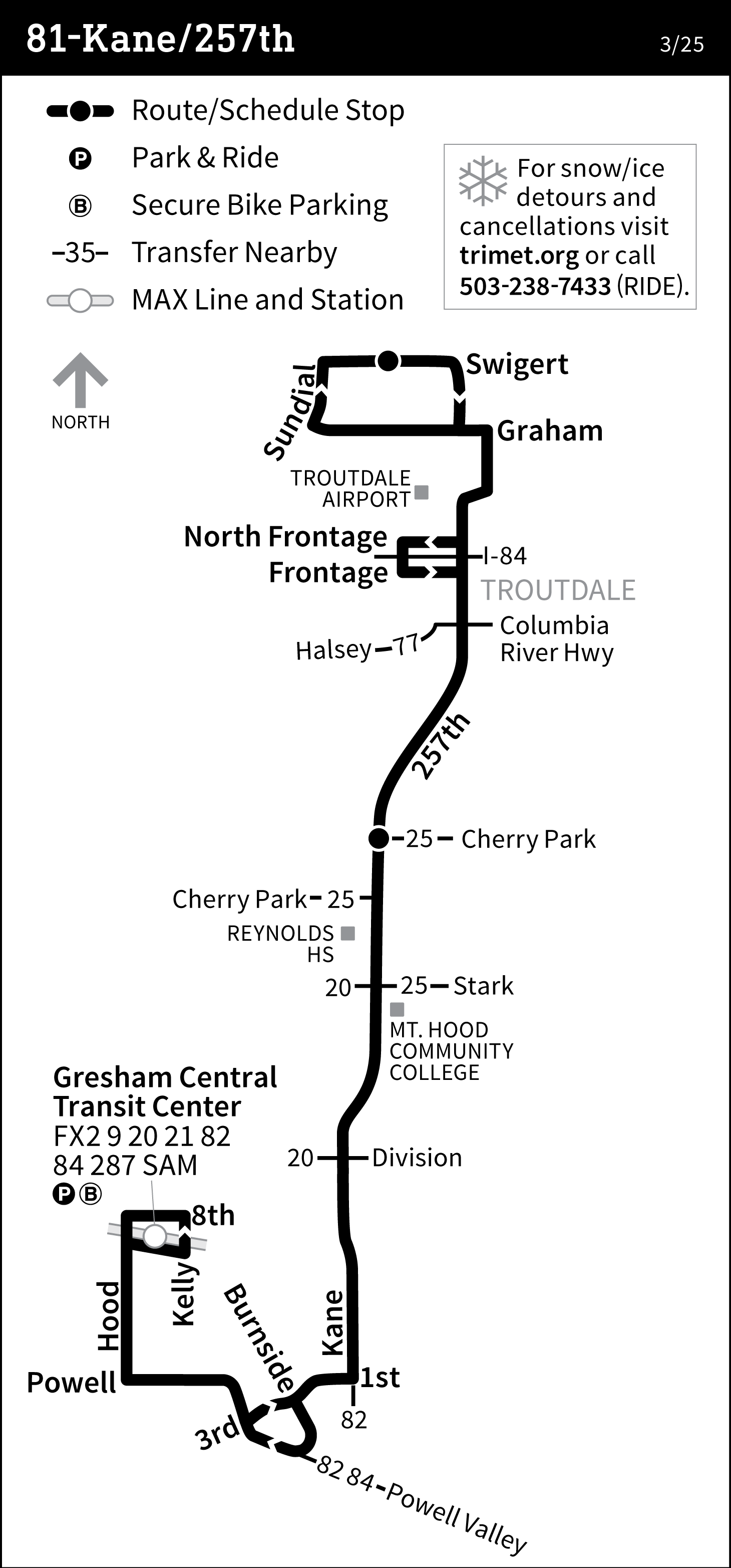 Bus line 81 route map